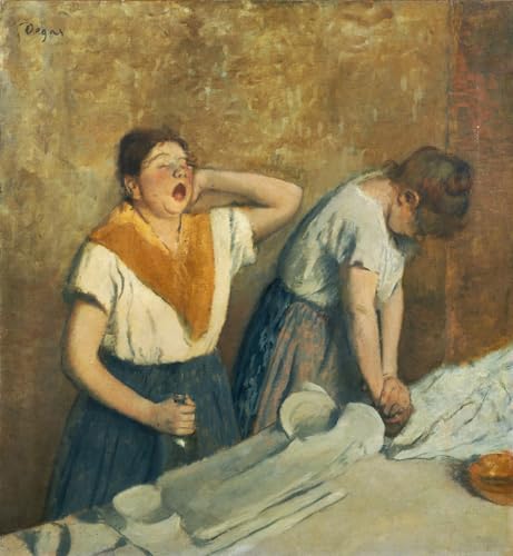 Impression toile Edgar Degas les blanchisseuses affiche d'art aux finitions peinture huile
