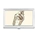 Brown Hand Sketching Cup Ice Cream Business Card Holder Case Pocket Box Wallet