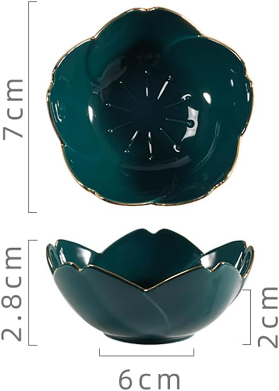 Luxshiny Porcelain Dipping Plates Set of 2 Dish for Sauce Vinegar Salt Sugar Sushi Bbq Condiments Kitchen Serving Bowl 2.75 in