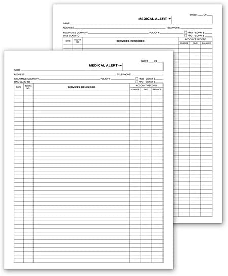 Amazon.com: ABC Dental Patient Exam Record Notes Form (Set of 250 ...