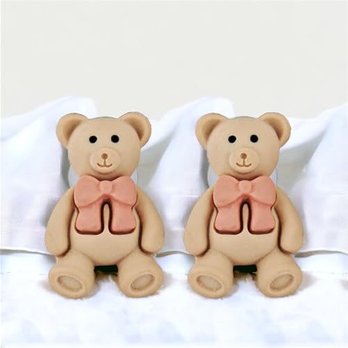 Image of Lucky Jewellery Designer Trendy Teddy And Rabbit Design Earring Stylish Teddy Bear Stud Earing | Cute Cartoon Earrings For Girls & Women (CHEP-TEDDY-PARENT)