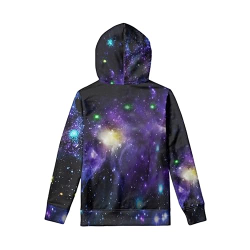 Wolf Hoodie for Kids 3D Print Galaxy Wolves Sweatshirt for Boys