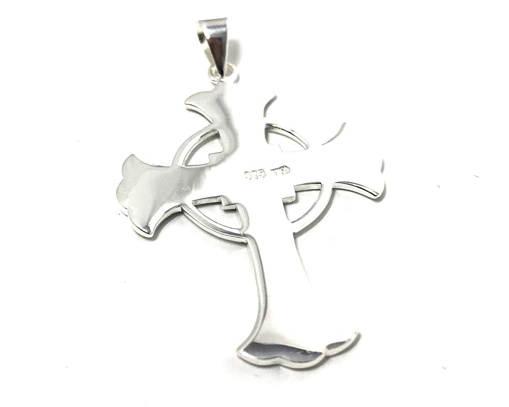 HOMME Qualité Grand Croix Celtique Pendentif - 925 Argent Sterling