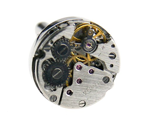 Mancuernillas de reloj vintage para hombre miniatura 2
