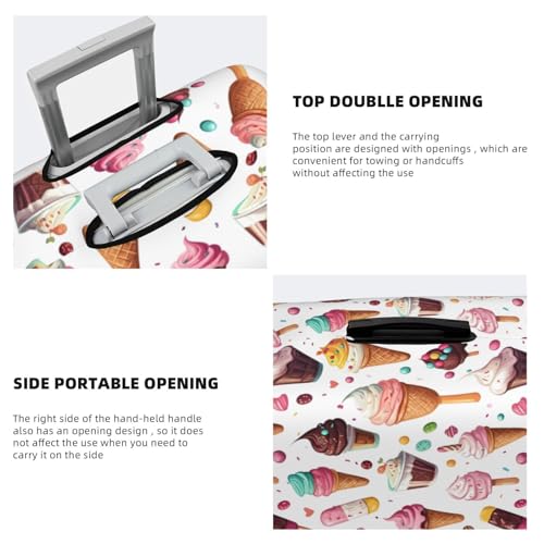 Luggage Cover Protector - Colorful Ice Cream Print Suitcase Covers for Luggage Fit 22-24 Inch Suitcase4