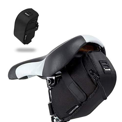 WOZINSKY Satteltasche Fahrradtasche Wasserdicht Reisetasche Tasche für Fahrrad, Mountainbike, ebike, MTB, Rennrad Bike Bag Fahrradtasche Sattel Fahrradsatteltasche 0,6 L Cover