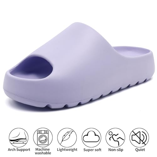 Image of Jaeynow Cloud Slides for Women,Unisex EVA Soft Recovery Slides,Thick Sole Open Toe Mens Pillow Slides Shower Shoes Outdoor&Indoor House Slippers