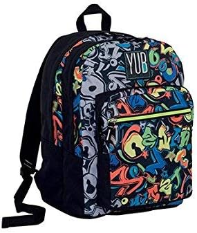 ZAINO BIG PLUS GRAFFITI YUB SEVEN NERO E GRIGIO BOY 2017 : Amazon.it:  Valigeria