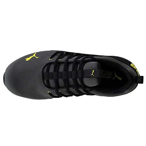 Image of PUMA Men's Axelion Ultra All-Sport Athletic Shoe, Charcoal Grey Bright Yellow, 11 AU