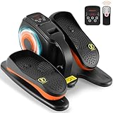 Rollingsurfer Máquina Elíptica Eléctrica con Masaje de Pies Fijo, Máquina Elíptica Bajo Escritorio para Mayores, Entrenador Elíptico Portátil para Adolescentes Adultos