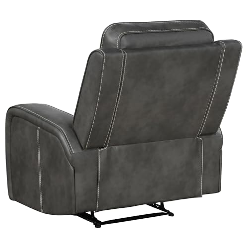 Sillón reclinable tapizado Gris miniatura 6