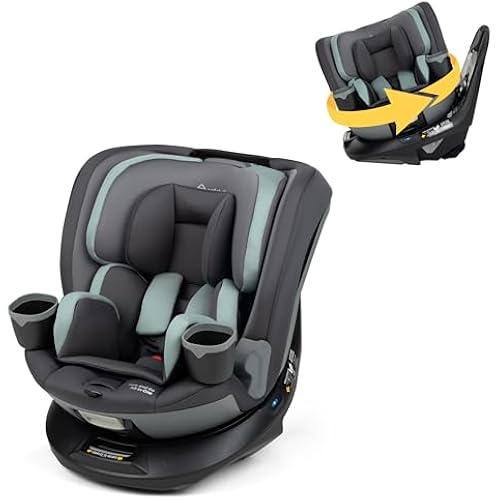 Safety 1st Turn and Go 360 ST 360 Rotating Car Seat, SafetySwivel, SecureTech Installation, All-in-One Convertible Car Seat, 3-in-1 Rear-Facing, Forward-Facing, Booster, 5-100 lbs, Seafoam Mist