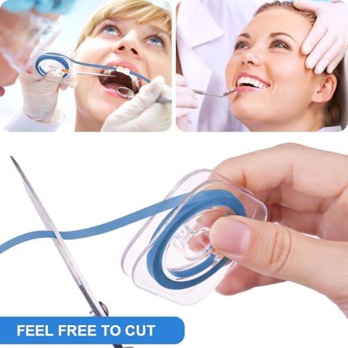 OFFCUP Zahn Schleifpapier, Dental Schleifstreifen Ultra-Fine 30μm Grit Size Interdental Schleifwerkzeuge, Dental Polierstreifen Tragbare Zahnschleifpapier zum Polieren von Zähnen (6mx4mm, Blau)