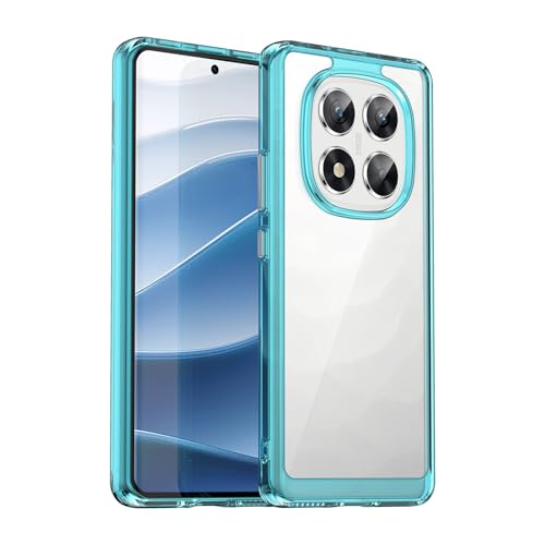 Wanyuexes Xiaomi Redmi Note 14 Pro/Poco X7 5G�p�P�[�X�A�N���A�n�[�hPC�o�b�N&�\�t�gTPU�o���p�[�ی�t�H���J�o�[�AXiaomi Redmi Note 14 Pro 5G�p �N���X�^���u���[