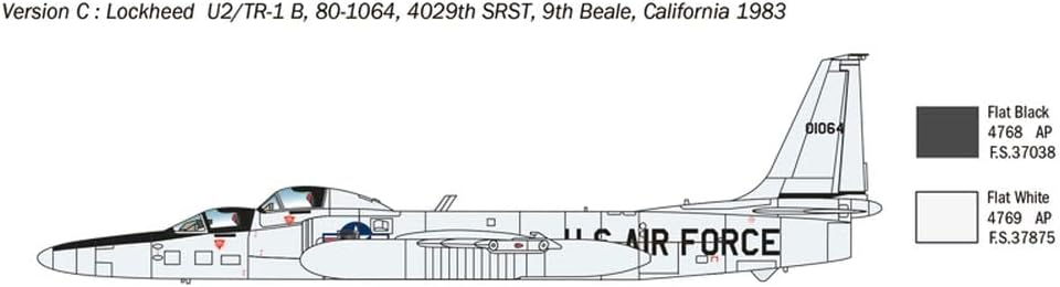 Italeri 2809S 1:48 Lockheed TR-1A/B, Faithful Replica, Model Making, Crafts, Hobbies, Gluing, Plastic kit, Assembly, Large