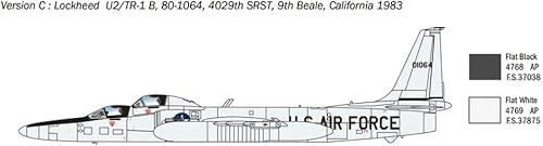 Miniatura 6 de Italeri 2809S 148 Lockheed TR-1AB, Réplica fiel, fabricación de modelos, manualidades, aficiones, pegado, kit de plástico, montaje, grande