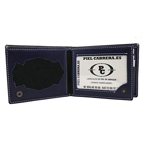 Carteira porta placa de polícia nacional honras azul