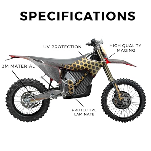 Image of Glossy Glitter Stark Varg MX 2023-2025 Graphics Kit Wrap - Hex Yellow - Varg MX Skin - Premium 3M Vinyl Protective Wrap Decal Cover - Easy to Apply | Crafted in The USA by MightySkins