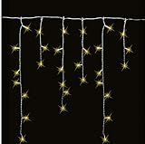 LightsGo Waterproof Warm White Icicle Christmas Fairy Lights 120 Lights 4 Metres Wide Plus Long Lead Cable - Safe Voltage (120 Lights 4M) - Image 2