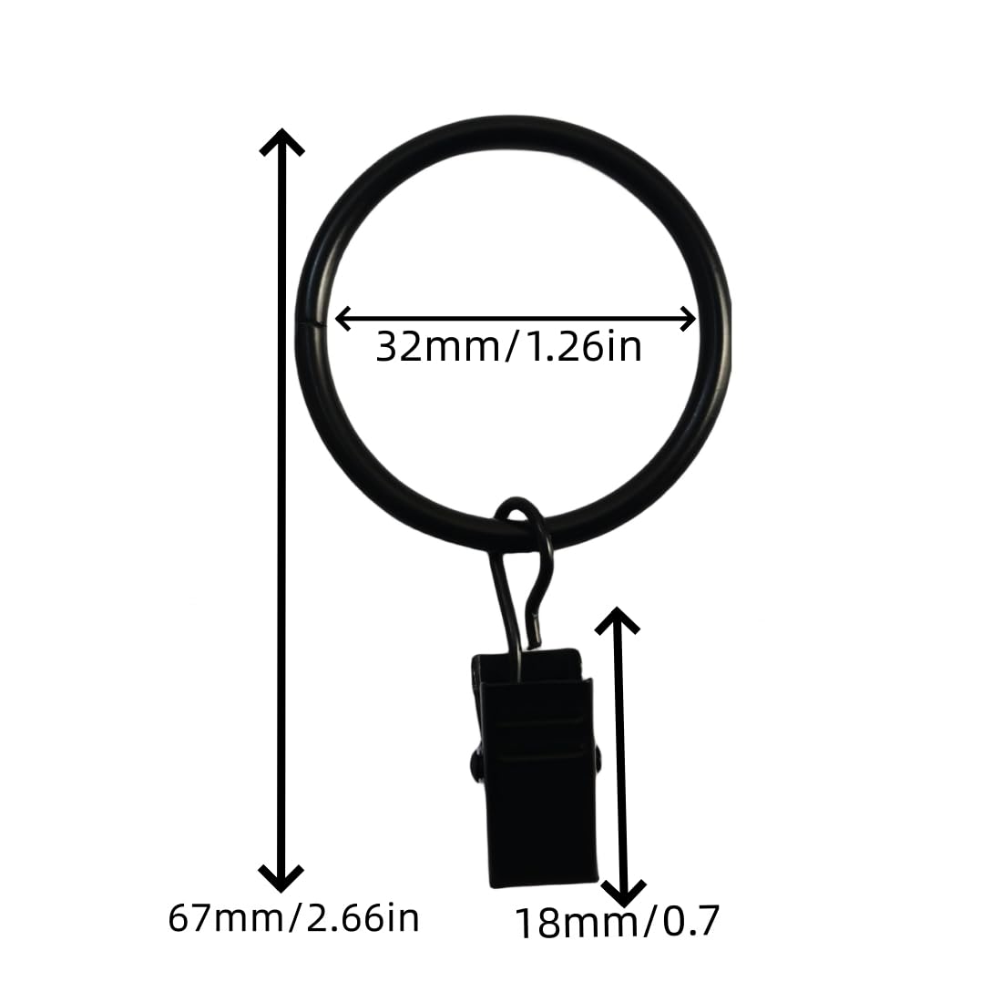 A&F Rod Decor - 10 Rings for Decorative Traverse Rods - Cocoa
