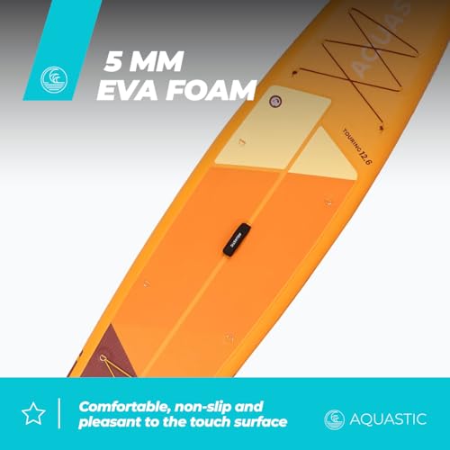 Planche SUP gonflable 12'6″ AQUASTIC Touring avec capacité de charge 165 kg