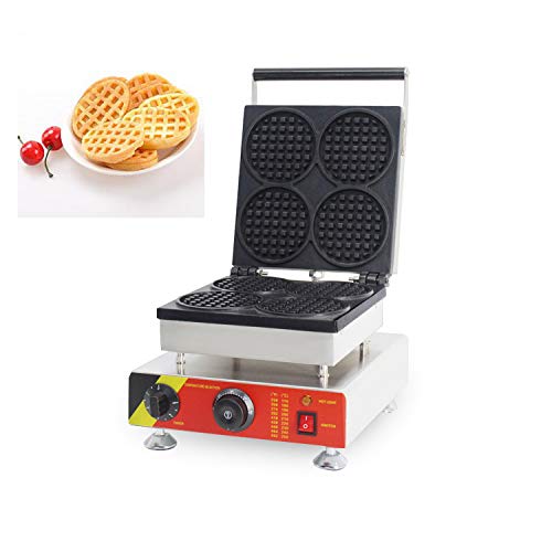 CGOLDENWALL Np-504 Commercial 4 Slice rond gaufrier Maker/Ménage ...