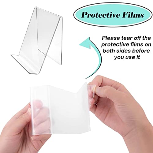 Boloyo Acrylic Book Stand Without Ledge ,6Pc Clear Acrylic Display Easel, Transparent Tablet Holder For Displaying Pictures,Books,Music Sheets,Notebooks, Artworks, Cds, Etc. #TOP6
