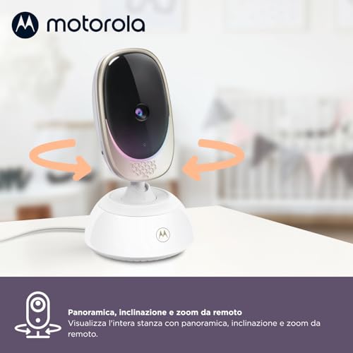 Motorola Nursery VM85 Connect Baby Monitor Con Telecamera – Wi-Fi E App Mobile, Display Da 5", Visione Notturna, Panoramica/Inclinazione, Conversazione Bidirezionale, Ninne Nanne - 6