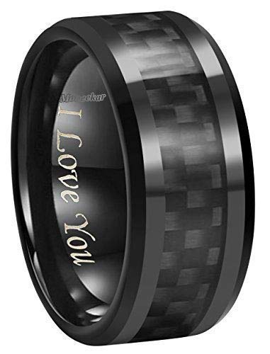 I LOVE YOU Tungsten Rings for Men Women and Couple-image-17
