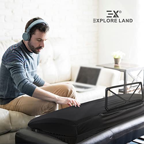 Explore Land Stretchy 88 Keys Piano Keyboard Dust Cover With Music Stand Opening For Digital Electronic Piano (88, Black) #TOP6