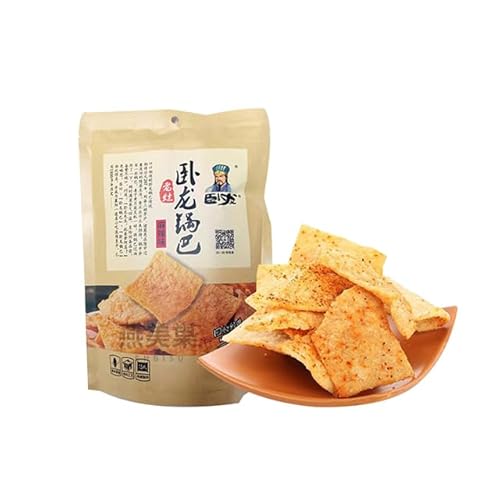 選べる 臥龍锅巴 五香味 爆辣味 麻辣味 サクサクとした食感 豊かな米の味わい おつまみ スナック菓子 休闲零食 (200g, 麻辣味)の商品画像（Amazon）