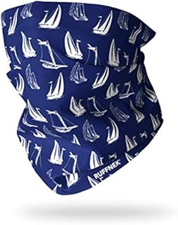 Ruffnek BLUEPRINT SAILING BOATS Multifunctional Headwear Neck warmer Snood Tube/Boating gifts/Crew Neck Gaiters - ONE SIZE for Men, Women & Children