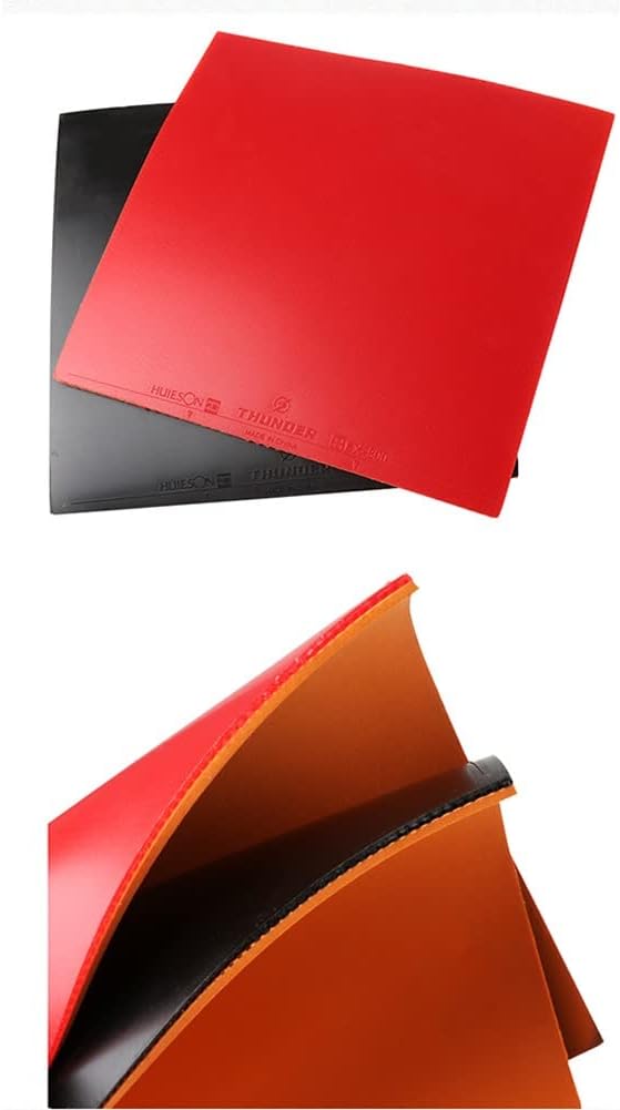 Lioaeust Table Tennis Rubber Protector, Table Tennis Rubber Hard Sponge for PING Pong Rubber Fast Attack for PINGpong Rubber Red/black