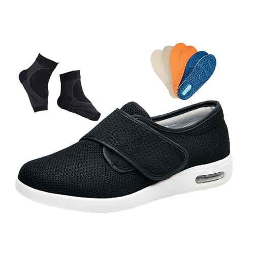 Medical Shoes for Swollen Feet, Men's Fattening and Widening Breathable Adjustable Diabetic Shoes, Casual Orthotic Plantar Fasciitis Breathable, for Elderly Diabetic Plantar Fasciitis