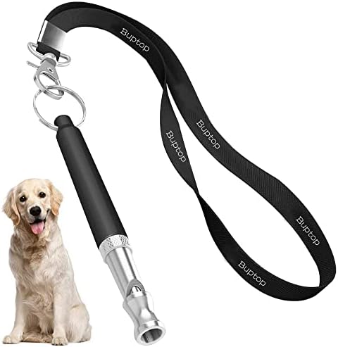Dog Whistle to Stop Barking,Dog Whistle,Adjustable Ultrasonic Silent Dog Whistle, Professional Recall Dog Training Whistles, with Lanyard(Black)