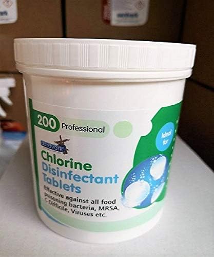 Aardvark 200 Disinfectant Chlorine Tablets Suitable for Hot Tubs, Salad Wash, Food Surfaces & Spa Disinfecting - Additionally for Cleaning Washrooms, Floors & Tiles, Mop Soaking and Bleaching
