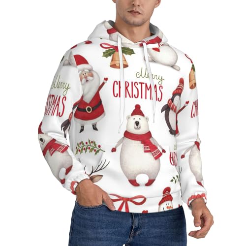 Sweat à capuche Père Noël homme chaud contre le froid hivernal