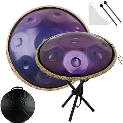 ILOOXI �n���h�p���h�����y�� 22�C���` 9/10/12�m�[�g D�}�C�i�[ �X�`�[���n���h�h�����A��l�̏��S�ґŊy�� (Color : Purple-432hz, Size : 12 Notes)