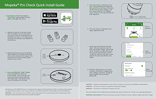 Mopeka Pro Check Sensor - Wireless Propane Tank Gauge For Your Rv, Bbq Grill, Patio Heater, And Industrial Lpg Tanks - Magnetic Version - Monitor Propane Levels On Your Phone With The Tank Check App #TOP2