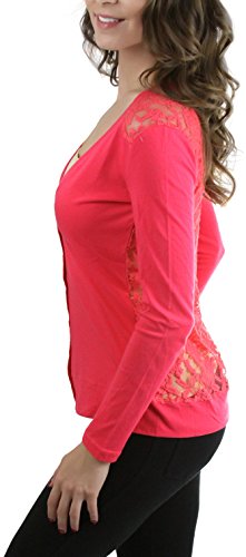 Image of ToBeInStyle Women's Long Sleeve Button Down V-Neck Cardigan