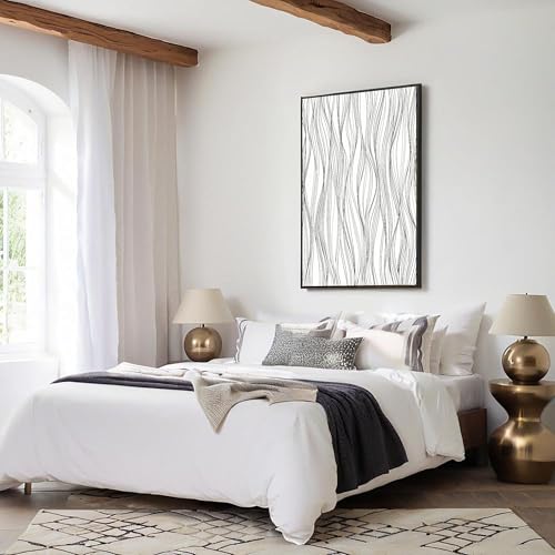 Conception de lignes abstraites en toile pour decoration murale de prestige - 5