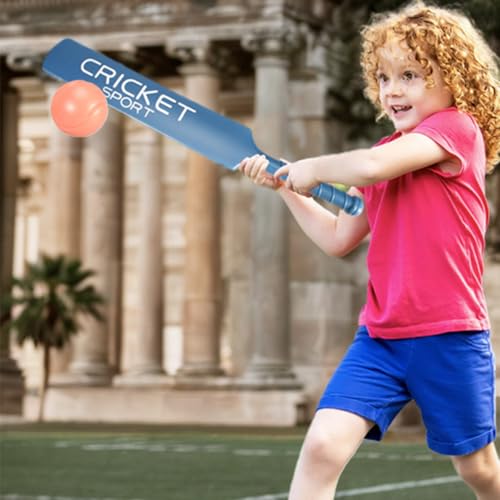 Peosaard Kids\' Cricket Set, Children\'s Plastic Cricket Bat & Ball Kit with Stumps, 2 Balls Parent Child Interaction Game for Children Ages 3+ - Thumbnail 3