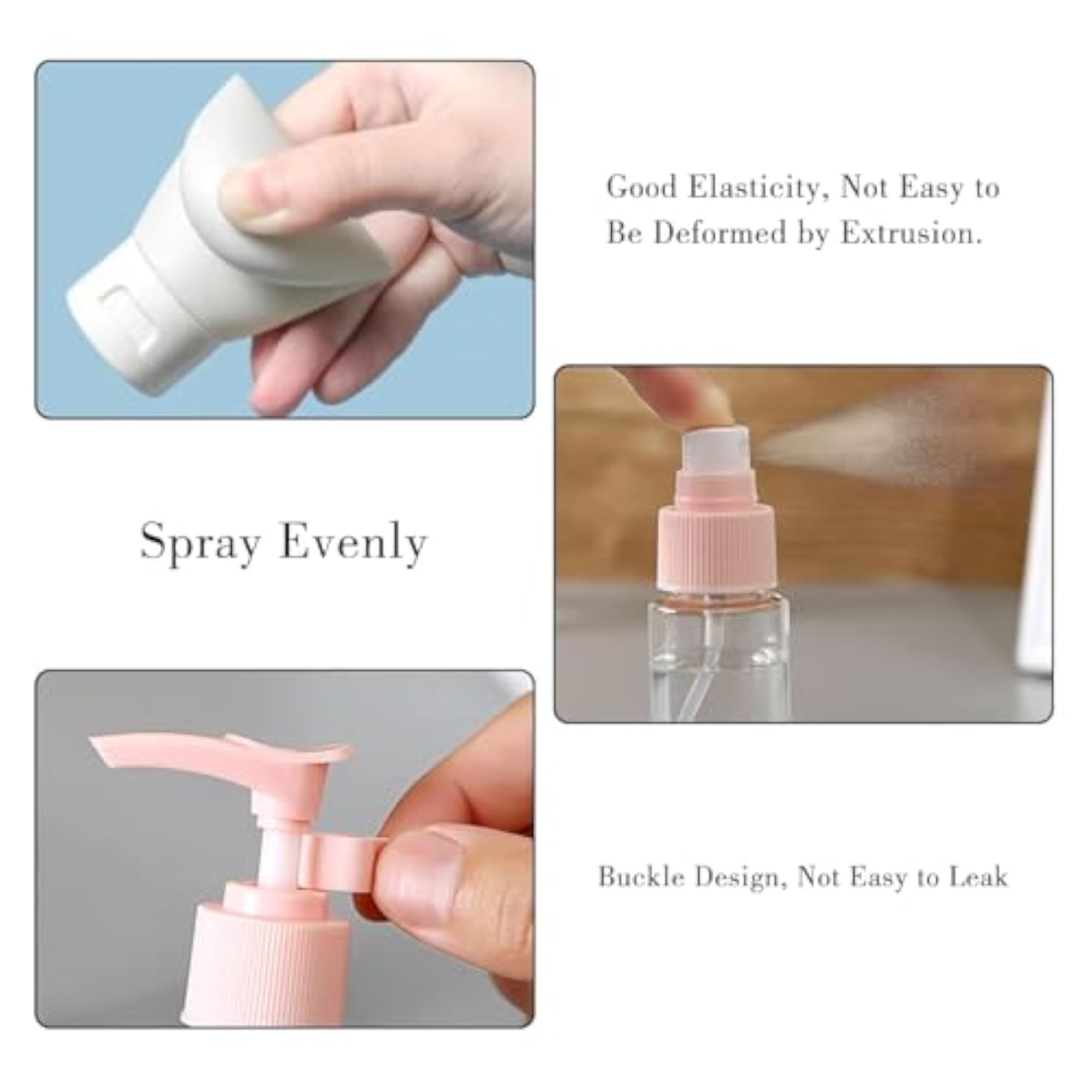 Travel Toiletries Bottles Set 11 PCS, Leak Proof Containers