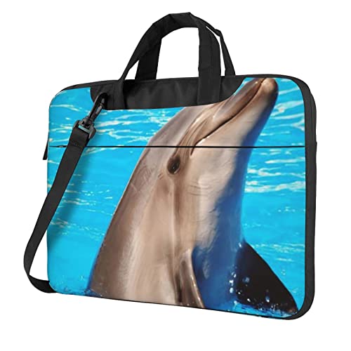 Sacoche à bandoulière ordinateur portable 13 14 15.6 pouces Funny Dolphin PC