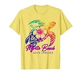 Myrtle Beach Tie Dye Sea Turtle Hibiscus South Carolina 2025 T-Shirt