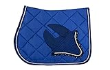 - Anatomisch geformt WAGNER VS/Spring Schabracke mit Fliegenhaube und Strass-Steinen Royalblau-BLAU