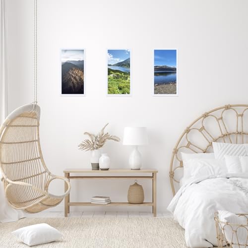 Image of JCJMY 10x20 Picture Frame White for Wall Hanging, Wall Mounting Horizontally or Vertically, 10 x 20 Wall Gallery Poster Photo Frame with Shatter Resistant Plexiglass, White