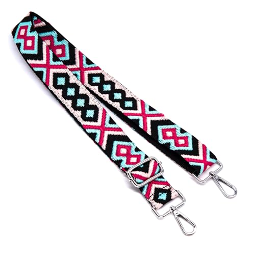 Image of S&loyoe Purse Straps Replacement Crossbody Bag Strap Adjustable Wide Guitar Straps for Handbags 1.5inch (Diamond 01 silver), Large