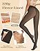 AMIYOYO Thermo Strumpfhose Damen Gefüttert Fleece Thermostrumpfhose Warm Leggings Gefälschte Durchscheinend High Waist Dicke Pantyhose Winter