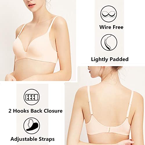 Big Girls Lightly Padded Everyday Bras Wireless Training Bras for Teens2